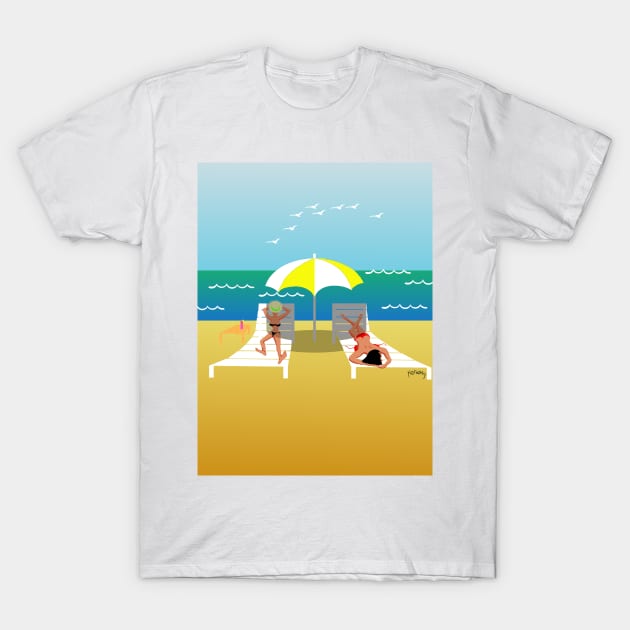 Beach girls T-Shirt by telberry